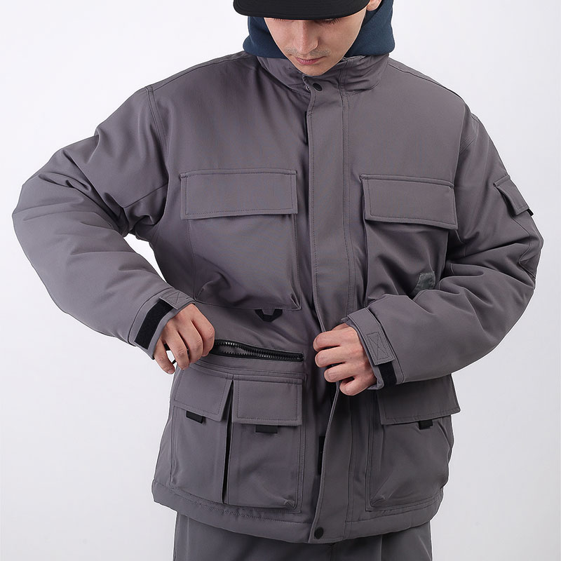 мужская серая куртка Carhartt WIP Colewood Jacket I028380-husky - цена, описание, фото 7